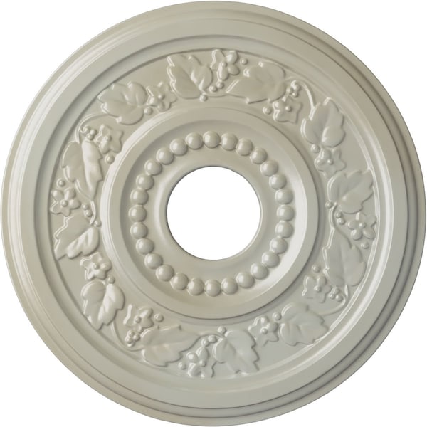 Ekena Millwork Genevieve Ceiling Medallion (Fits Canopies up to 3 1/2"), 16 1/8"OD x 3 1/2"ID x 7/8"P, Flash Blue CM16GNFBS - main